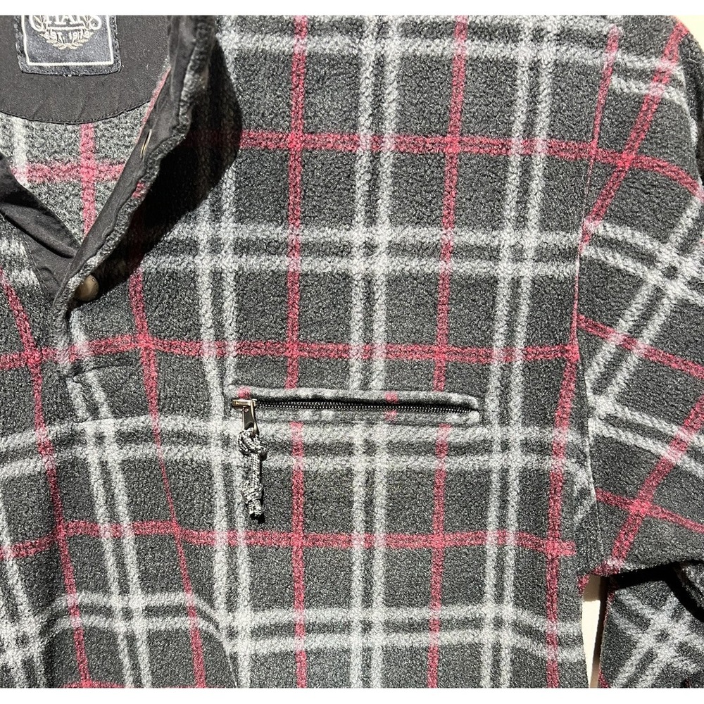 Chaps Men's 1/4 Snap Fleece Pullover Gray Size XL - Picture 5 of 7